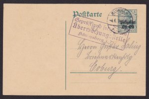 GERMANY 1916, Ober Ost, Pre-paid postcard to Coburg