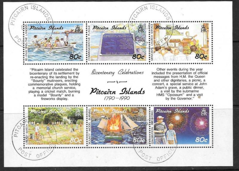 PITCAIRN ISLANDS SG389a 1990 SETTLEMENTS FINE USED