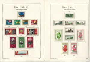 Germany DDR Stamp Collection on 24 Hingless Lighthouse Pages, 1965-67, JFZ