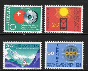 Switzerland Scott 483-86 MNHOG - 1967 Swiss Culture Issue- SCV $1.70