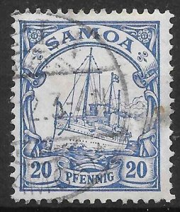 SAMOA (GERMAN) SGG10 1900 20pf ULTRAMARINE USED