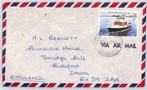 BERMUDA Commercial Air Mail Cover Devonshire South GB Devon Bideford 1979 ZC22