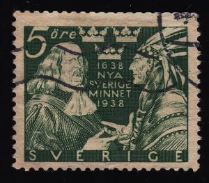 Sweden 273 Johann Printz and Indian Chief 1938