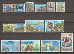 TANZANIA 1965 SG 128/141 USED