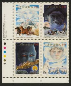 Canada 1337a BL Plate Block MNH Folktales, Horses, Polar Bear