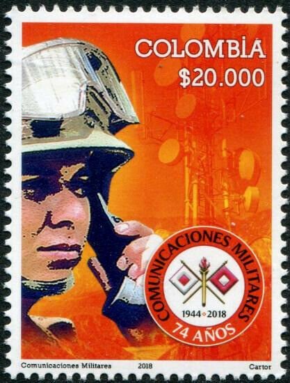 HERRICKSTAMP NEW ISSUES COLOMBIA Military Communication