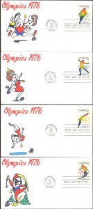 #1695-98 Olympics Ellis FDC Set