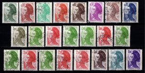 France 1982 Liberty Definitives, Part Set [Used]