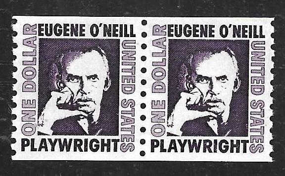 #1305C 1 Dollar Eugene O'Neill, Coil Pair mint OG NH EGRADED XF 92 XXF