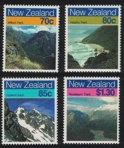 New Zealand Scenic Walking Trails 4v 1988 MNH SG#1469-1472