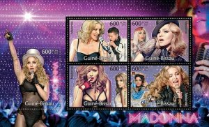 Guinea 2012 MNH - Madonna, Justin Timberlake, M.I.A. Mi 5846-5850