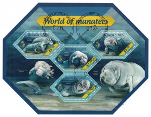 SOLOMON ISLANDS 2014 - Manatees / complete set (sheet+block)