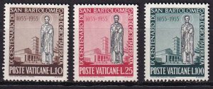 1955 - VATICAN - Scott #200-202 - MH*