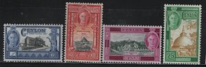 CEYLON  296-299 MINT HINGED SET