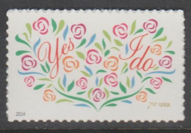 U.S. Scott #4881 Yes I Do Wedding Stamps - Mint NH Single