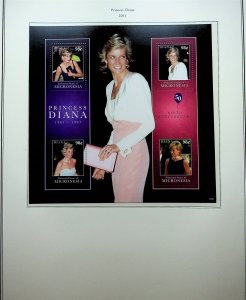 MICRONESIA Sc 936-7 NH 2 MINISHEET OF 2011 - PRINCESS DIANA - (JO23)