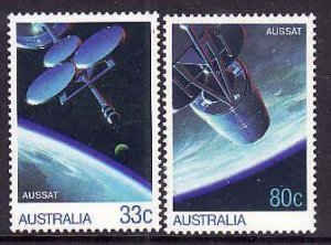 Australia-Sc#972-3- id12-unused NH set-Space-Satellites-1986-