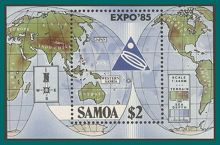 Samoa 1985 Expo World Fair, MS MNH 654,SGMS705