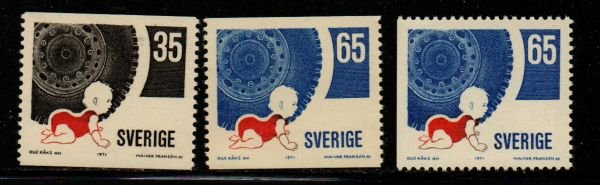 Sweden Sc 896-98 1971 Traffic Safety stamp set mint NH