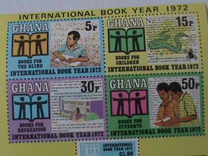 GHANA-1972-INTERNATIONAL YEAR OF THE BOOK-IMPERF MINI SHEET- MNH VERY FINE