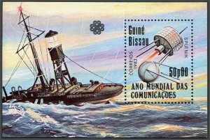 Guinea Bissau 544,MNH.Mi 706 Bl.254. World Communication Year WCY-1983.Satellite