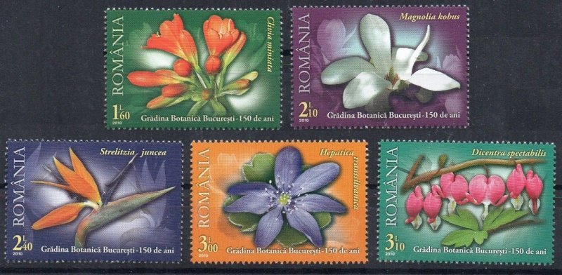 2010 Romania 6452-6456 Flowers 10,00 €