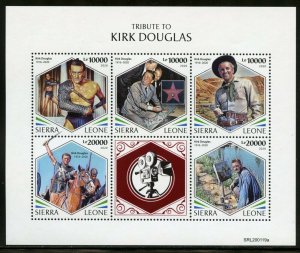 SIERRA LEONE 2020 TRIBUTE TO KIRK DOUGLAS SHEET MINT NH