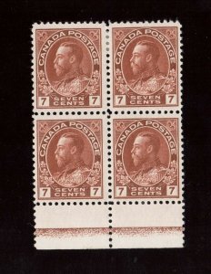 Canada #114 VF Mint Lathework D Block