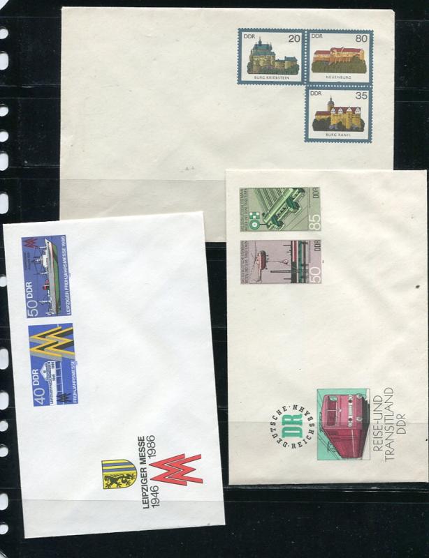 Germany 3 Unused Postal Stationary Covers+3 PS Cards 6339