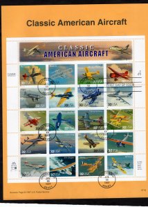 SP1241 Classic American Aircraft, Souvenir Page FDC (#3142)