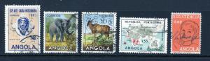 Angola Lot 5 Stamps Used