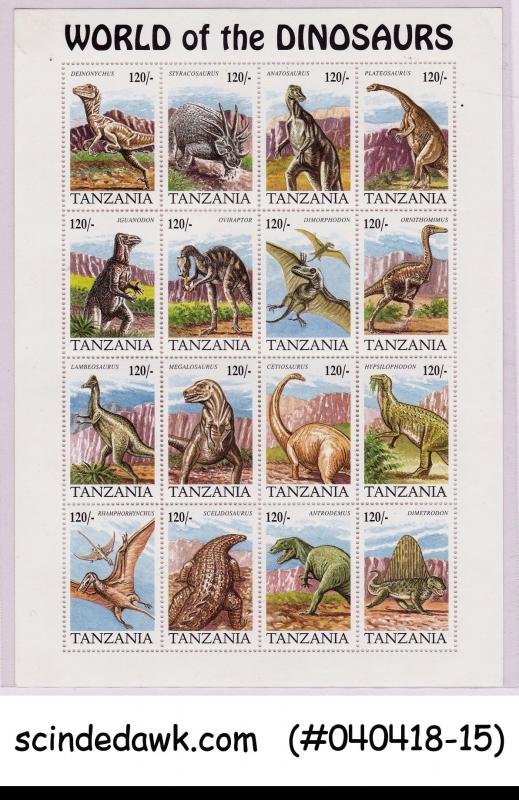 TANZANIA - 1994 WORLD OF THE DINOSAURS / ANIMALS - MINIATURE SHEET MNH