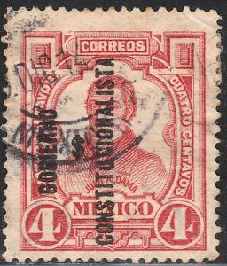 MEXICO 426, 4c GOBIERNO... REVOLUTIONARY OVPT. USED. (481)