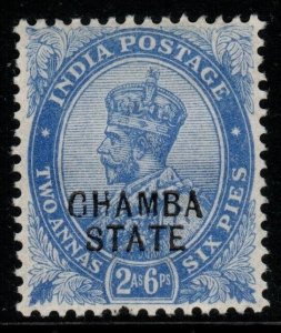 INDIA-CHAMBA SG59 1923 2a6p ULTRAMARINE MTD MINT