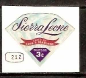 Sierra Leone 3c Odd Shaped Diamond Miniral Jewellery Die Cut Self Adhesive MN...