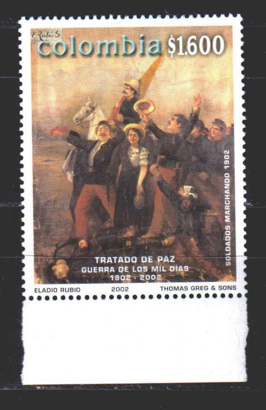 Colombia. 2002. 2219 from the series. March of the soldier, picture Rubio. MNH.