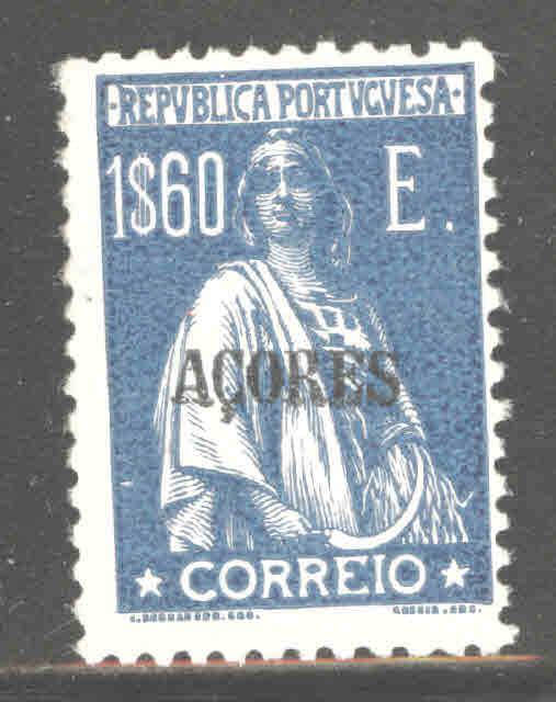 Azores Scott 237D MH* 1$60c Ceres stamp 1925