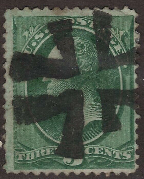Scott # 158 3c Washington Fancy Cancel Bold Strike