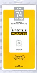 Scott Mounts Clear 74mm STRIP 240mm, (Pgk. 10) (00942C)