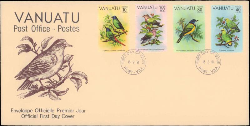 Vanatu, Worldwide First Day Cover, Birds