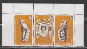 GAMBIA Scott # 380a-c MNH - QEII 25th Anniversary Of Coronation