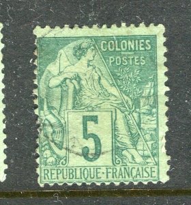 FRENCH COLONIES; 1880s early classic General issue used shade of 5c. value