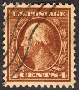 1917, US 4c, Washington, Used, Nice centered, Sc 503
