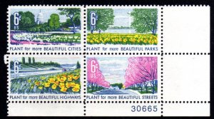 MALACK 1365-68 F/VF OG NH, Flowering Trees, PB, (Sto..MORE.. pb1265