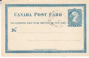 Canada Postal Card  Sackville New Brunswick CDS  1876