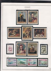 hungary issues of 1968 portrait paintings etc stamps page ref 18310