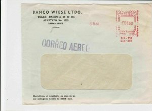 Peru 1966 machine cancel  stamps cover ref 21624