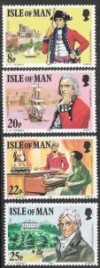 GB ISLE OF MAN 1981 Mark Wilks Governor of St Helena Set Sc 193-196 MNH