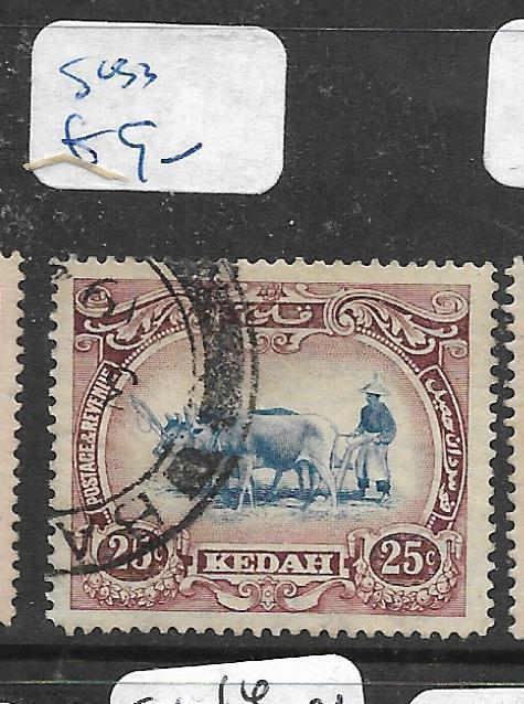 MALAYA  KEDAH   (PP2704B)  25C COW  SG 33  VFU