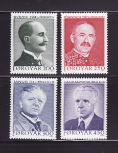 Faroe Islands 108-111 Set MHR Famous Poets (B)